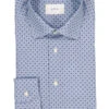 ETON, Hemd, Slim Fit, Baumwolle,blau Gemustert -Herrenausstatter Geschaft 449904 norm