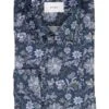 ETON, Hemd, Slim Fit, Bio Baumwolle, Dunkelblau Gemustert -Herrenausstatter Geschaft 449915 norm