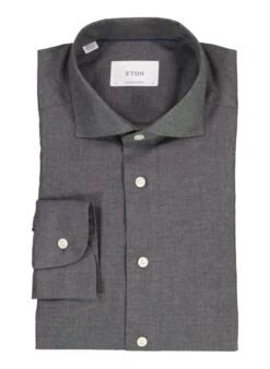 ETON, Hemd, Contemporary Fit, Baumwolle, Dunkelgrau