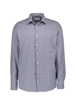 ETON, Hemd, Slim Fit, Bio Baumwolle, Blau-grau Kariert