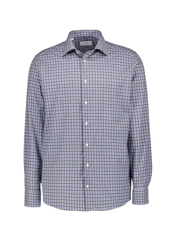 ETON, Hemd, Slim Fit, Bio Baumwolle, Blau-grau Kariert 3 ETON, Hemd, Slim Fit, Bio Baumwolle, Blau-grau Kariert