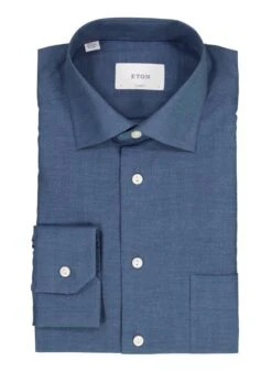 ETON, Hemd, Classic Fit, Baumwolle, Dunkelblau