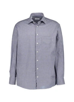 ETON, Hemd, Classic Fit, Bio Baumwolle, Grau-blau Kariert