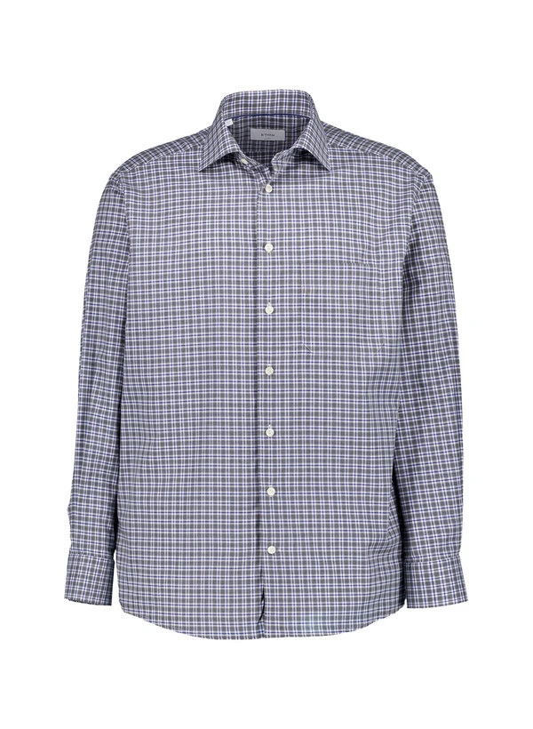 ETON, Hemd, Classic Fit, Bio Baumwolle, Grau-blau Kariert 3 ETON, Hemd, Classic Fit, Bio Baumwolle, Grau-blau Kariert