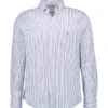 Gant, Hemd, Regular Fit, Baumwolle, Himmelblau Gestreift -Herrenausstatter Geschaft 449953 norm