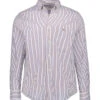 Gant, Hemd, Regular Fit, Baumwolle, Bordeaux Gestreift