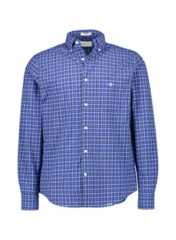 Gant, Hemd, Regular Fit, Baumwolle, Dunkelblau Kariert