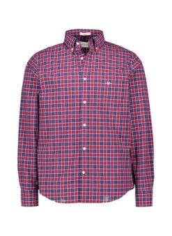 Gant, Hemd, Regular Fit, Baumwolle, Bordeaux Kariert
