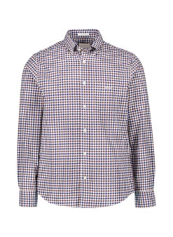Gant, Hemd, Regular Fit, Baumwolle, Braun Kariert