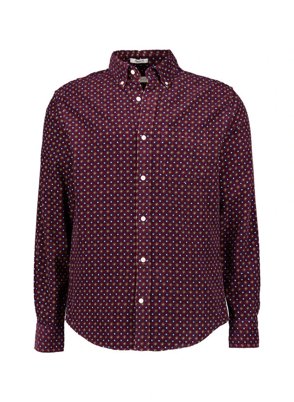 Gant, Hemd, Regular Fit, Cord, Bordeaux Gemustert 3 Gant, Hemd, Regular Fit, Cord, Bordeaux Gemustert