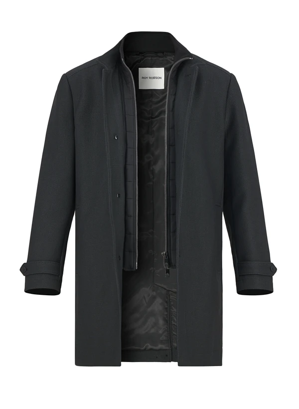 ROY ROBSON, Mantel, Mikrofaser Wattiert, Dunkelgrau 3 ROY ROBSON, Mantel, Mikrofaser Wattiert, Dunkelgrau