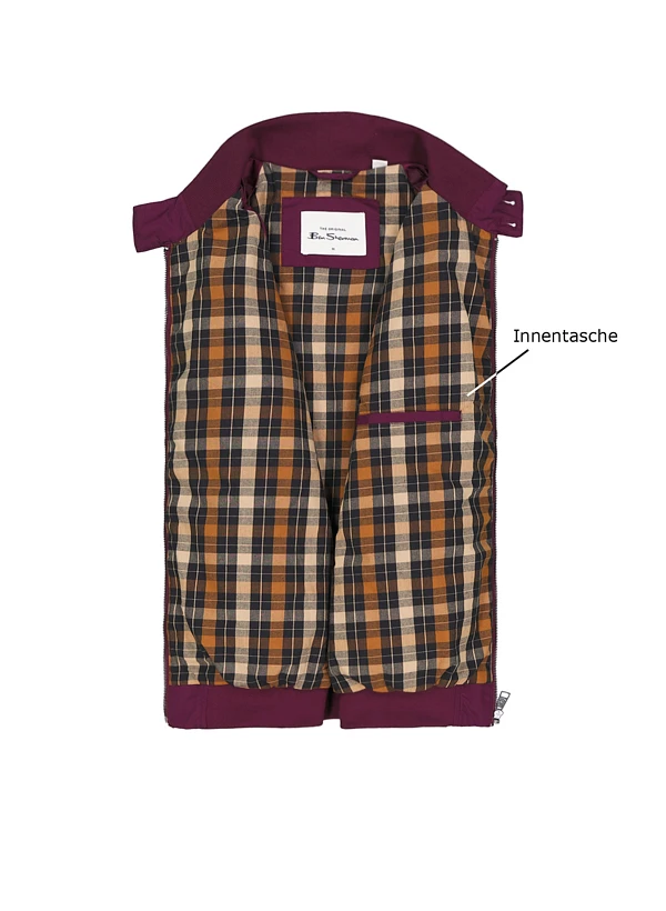 Ben Sherman, Blouson, Baumwolle, Rotwein 5 Ben Sherman, Blouson, Baumwolle, Rotwein – Bild 3