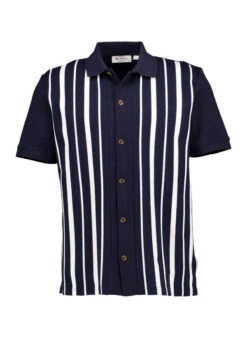 Ben Sherman, Kurzarmhemd, Strick, Dunkelnavy