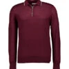 Ben Sherman, Pullover, Regular Fit, Merinowolle, Weinrot -Herrenausstatter Geschaft 450017 norm