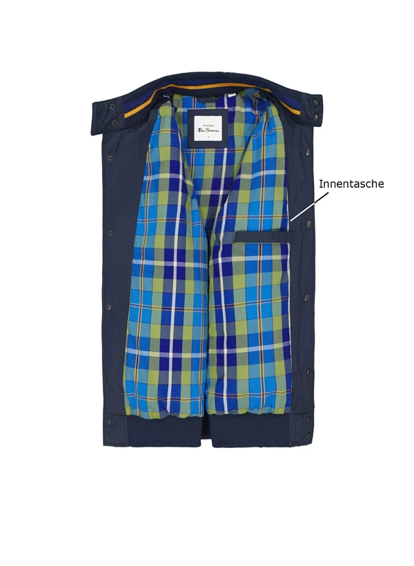 Ben Sherman, Blouson, Baumwolle Wattiert, Dunkelnavy 5 Ben Sherman, Blouson, Baumwolle Wattiert, Dunkelnavy – Bild 3