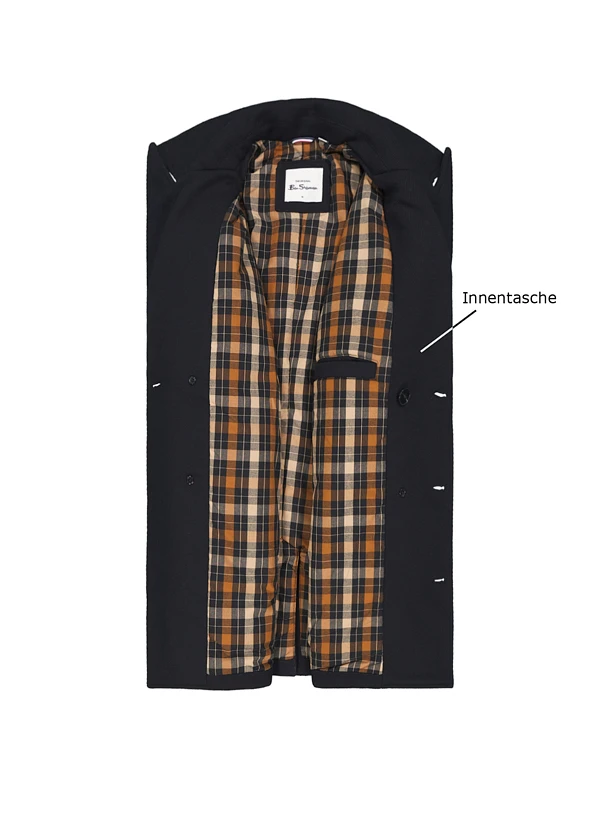 Ben Sherman, Cabanjacke, Wolle, Dunkelnavy 5 Ben Sherman, Cabanjacke, Wolle, Dunkelnavy – Bild 3