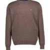 Fynch-Hatton, Pullover, Baumwolle, Dunkelbraun -Herrenausstatter Geschaft 450059 norm