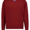 Fynch-Hatton, Pullover, Baumwolle, Rot Meliert -Herrenausstatter Geschaft 450064 norm