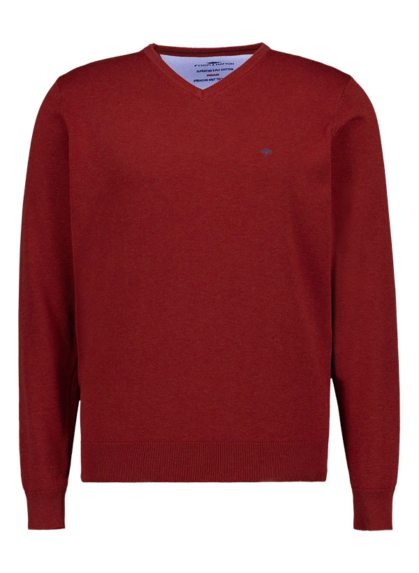Fynch-Hatton, Pullover, Baumwolle, Rot Meliert 3 Fynch-Hatton, Pullover, Baumwolle, Rot Meliert