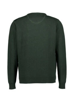 Fynch-Hatton, Pullover, Baumwolle, Dunkelgrün Meliert -Herrenausstatter Geschaft 450065 norm2