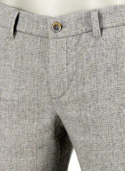 Alberto, Hose Lou, Regular Fit, Wolle Waschbar, Greige Kariert -Herrenausstatter Geschaft 450098 norm4