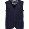 Fynch-Hatton, Stickweste, Baumwolle-Wolle, Navy -Herrenausstatter Geschaft 450112 norm