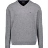 Fynch-Hatton, Pullover, Merinowolle-Kaschmir, Grau Meliert -Herrenausstatter Geschaft 450133 norm