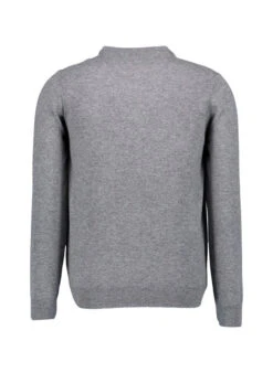 Fynch-Hatton, Pullover, Merinowolle-Kaschmir, Grau Meliert -Herrenausstatter Geschaft 450133 norm2
