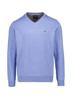 Fynch-Hatton, Pullover, Merinowolle-Kaschmir, Kristallblau Meliert
