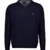 Fynch-Hatton, Pullover, Merinowolle-Kaschmir, Navy -Herrenausstatter Geschaft 450137 norm