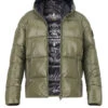 SAVE THE DUCK, Steppjacke Edgad, Mikrofaser PLUMTECH®, Grün -Herrenausstatter Geschaft 450166 norm