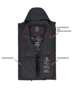 SAVE THE DUCK, Steppjacke Alter, Mikrofaser PLUMTECH®, Schwarz -Herrenausstatter Geschaft 450174 norm3