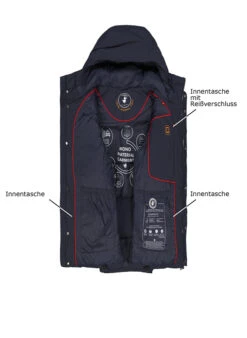 SAVE THE DUCK, Steppjacke Alter, Mikrofaser PLUMTECH®, Blauschwarz -Herrenausstatter Geschaft 450176 norm3