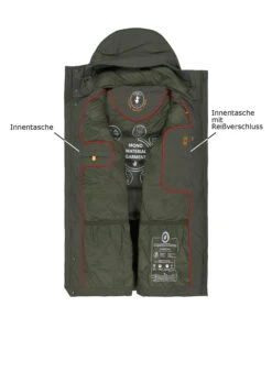 SAVE THE DUCK, Steppmantel Quinlan, Mikrofaser PLUMTECH®, Grün -Herrenausstatter Geschaft 450177 norm3