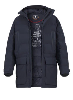 SAVE THE DUCK, Steppmantel Quinlan, Mikrofaser PLUMTECH®, Blauschwarz