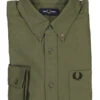 Fred Perry, Hemd, Baumwolle, Jägergrün -Herrenausstatter Geschaft 450195 norm