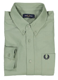 Fred Perry, Hemd, Baumwolle, Grün