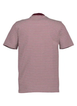 Fred Perry, T-Shirt, Baumwolle, Weinrot-creme Gestreift -Herrenausstatter Geschaft 450199 norm2
