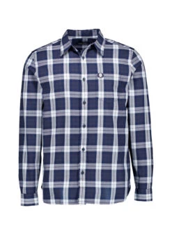Fred Perry, Hemd, Baumwolle, Dunkelblau-weiß Kariert