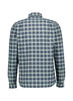 Fred Perry, Hemd, Baumwolle, Grün-navy Kariert -Herrenausstatter Geschaft 450202 norm2