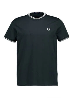 Fred Perry, T-Shirt, Baumwolle, Dunkelgrün
