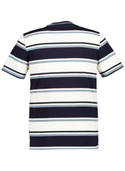 Fred Perry, T-Shirt, Baumwolle, Navy-ecru Gestreift -Herrenausstatter Geschaft 450216 norm2