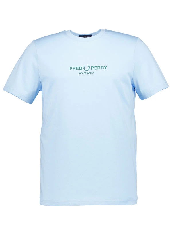 Fred Perry, T-Shirt, Baumwolle, Hellblau 3 Fred Perry, T-Shirt, Baumwolle, Hellblau