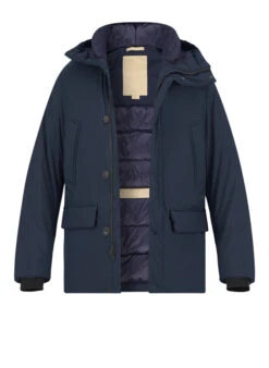 WOOLRICH, Daunenjacke, Mikrofaser, Blau