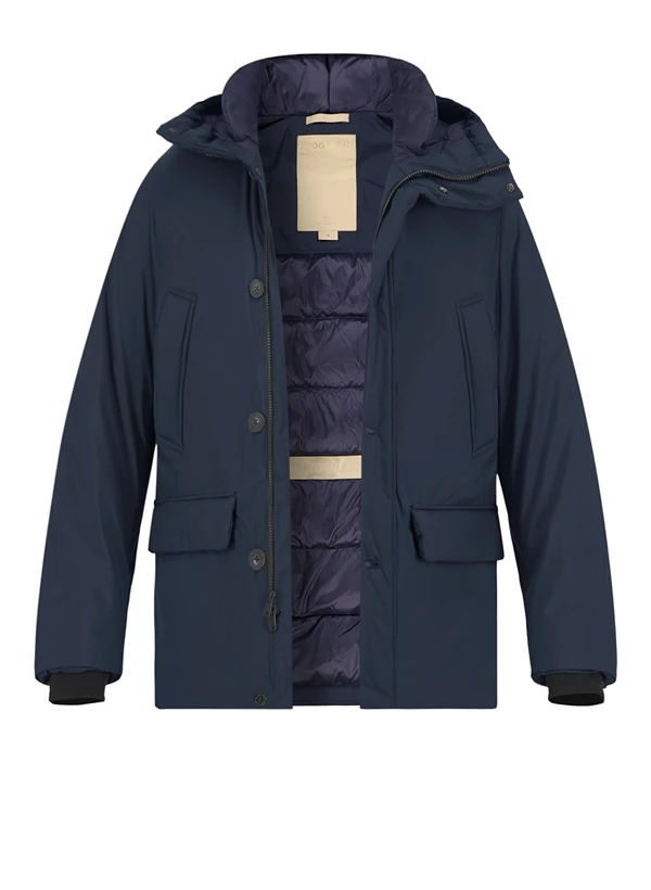 WOOLRICH, Daunenjacke, Mikrofaser, Blau 3 WOOLRICH, Daunenjacke, Mikrofaser, Blau
