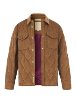 WOOLRICH, Overshirt, Cord Daunenfutter, Coffee