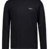 Pepe Jeans, Longsleeve, Slim Fit, Baumwolle, Schwarz