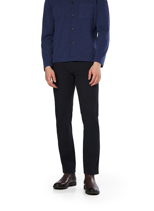 Pierre Cardin, Hose Lyon, Baumwolle, Blau Meliert 2 Pierre Cardin, Hose Lyon, Baumwolle, Blau Meliert