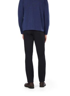 Pierre Cardin, Hose Lyon, Baumwolle, Blau Meliert 7 Pierre Cardin, Hose Lyon, Baumwolle, Blau Meliert -Herrenausstatter Geschaft 450296 norm2