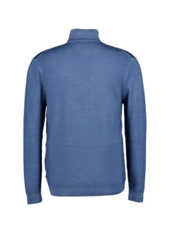 Pierre Cardin, Rollkragenpullover, Merinowolle, Stahlblau -Herrenausstatter Geschaft 450310 norm2